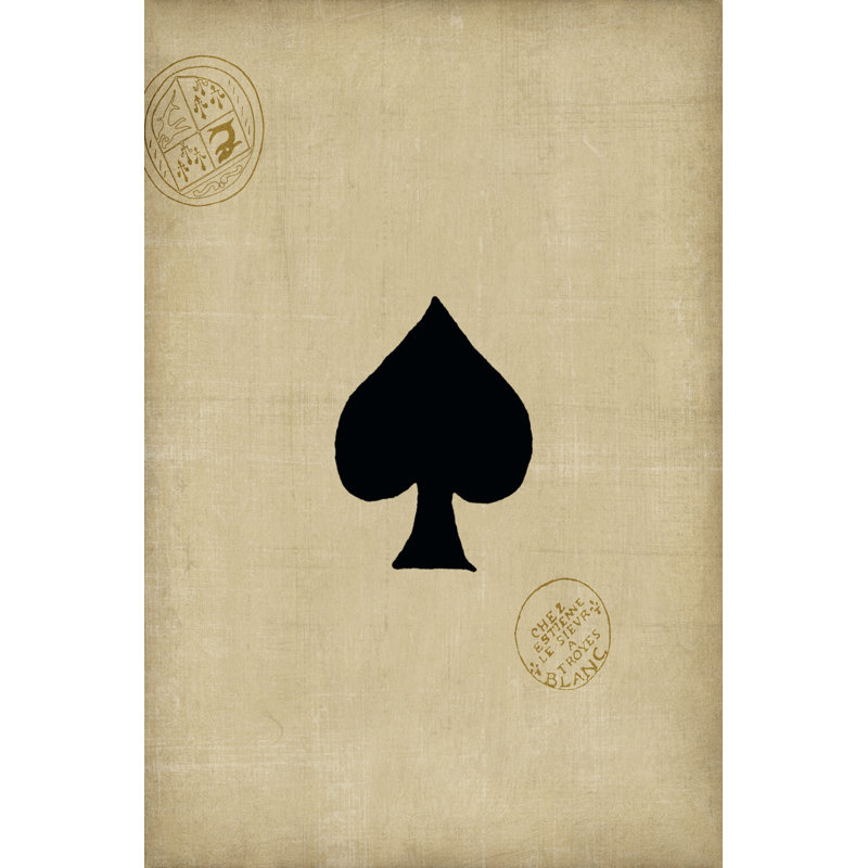 Small Spade 1 Piece Wrapped Canvas Wall Art, 30cm H x 20cm W x 3.8cm D