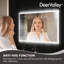 Miroir de salle de bain anti-buée avec fonction mémoire, à intensité variable 3 lumières DEL l 36 po x H 24 po DeerValley