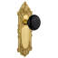 Victorian Plate with Black Porcelain Door Knob-1436780071