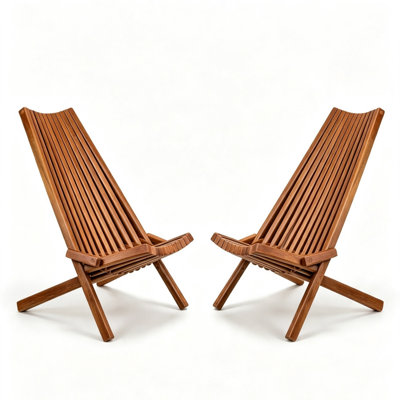 2‑Pack Folding Lounge Chairs