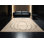 Tapis abstrait moelleux et moelleux à motif abstrait moderne et contemporain Festa Thanksgiving - reliure beige