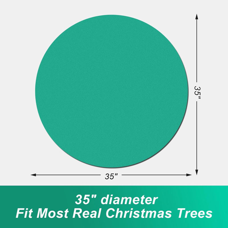 Tapis d'arbre de Noël 35 po pour sous-arbre, tapis de support d'arbre de Noël en terre de diatomées, tapis de protection d'arbre de Noël pour de vrais arbres en direct, tapis d'arbre de Noël à…