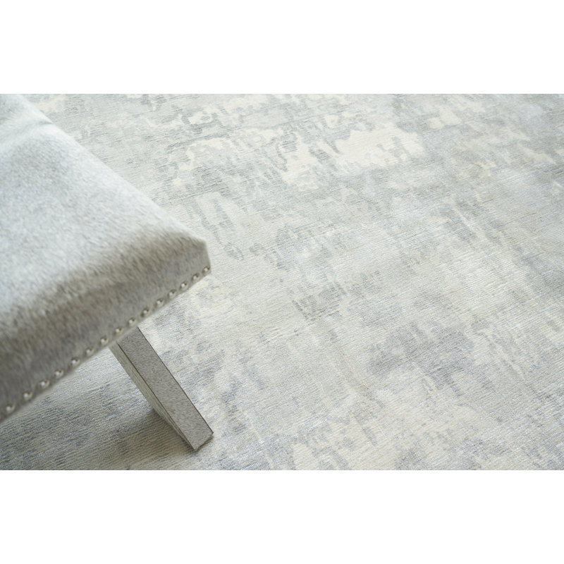 Murano Area Rug, Silver, Rectangle 6' x 9'