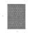 3' X 5' Gray Silver And Charcoal Floral Washable Indoor Outdoor Area Rug