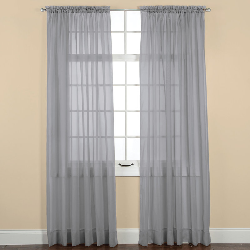 Winston Brands Elegance Polyester Sheer Curtain Single Panel