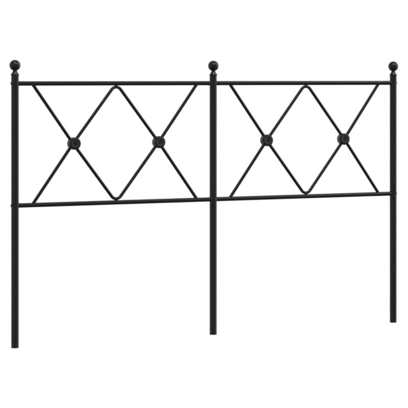 17 Stories Metal Replace Headboard White 137Cm, Emperor - 200 x 200 cm, Black