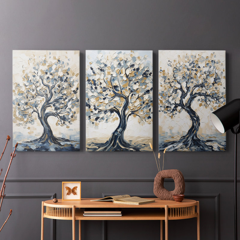 Lanscape Study Series L III - Ensemble de toiles tendues avec châssis Premium - Prêt à être accroché
