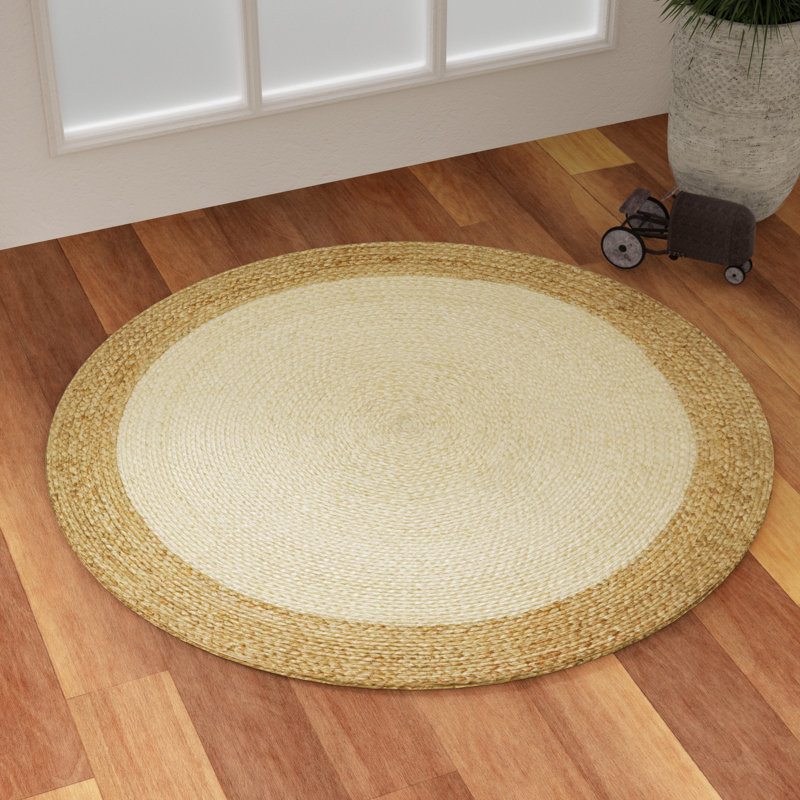 Tapis en jute tressé à la main Kayleigh , Rond 3 pi
