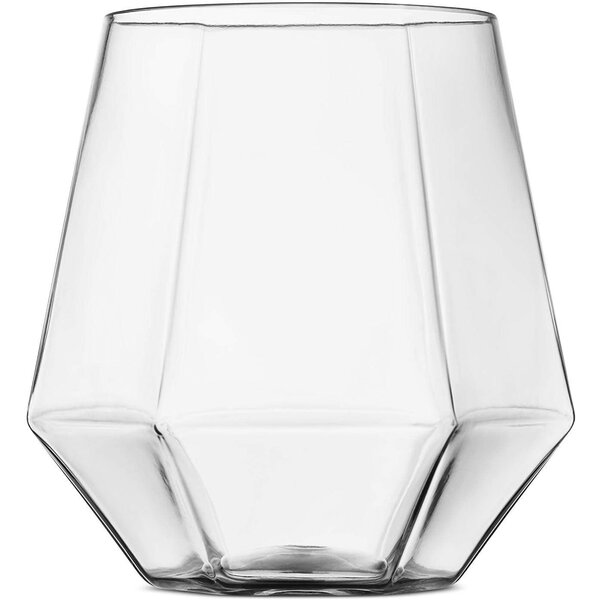 Visions 14 oz. Heavy Weight Clear Plastic Stemless Wine Glass - 16/Pack