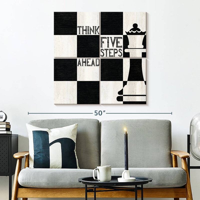 Senne Chessboard Sentiment II - Five Steps, 32" H x 32" W