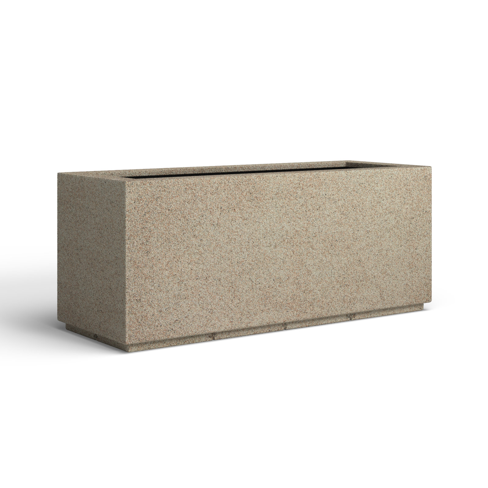 Gita Planter Box, Sandstone Granite, 19" H x 46" W x 17" D
