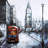 Abstract london and bus - 32"x32" art on canvas