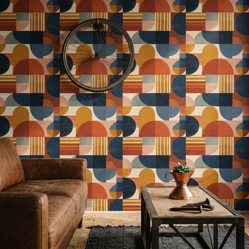 Décoration murale amovible Mid-Century, Peel and Stick