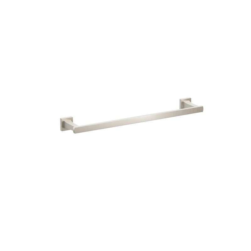 Porte-serviettes évasé transitionnel de 18 po Emtek avec petite rosette carrée, H 1,625 po x L 19,375 po x P 3,125 po