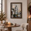 Art mural sur toile bleu et blanc-1383603188