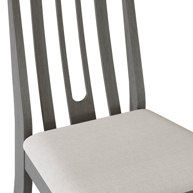 Ocossio Linen Upholstered Side Chair, Gray