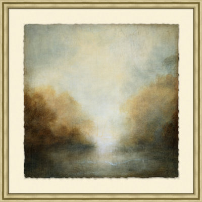 Estuaire 2 - Peinture encadrée sur papier