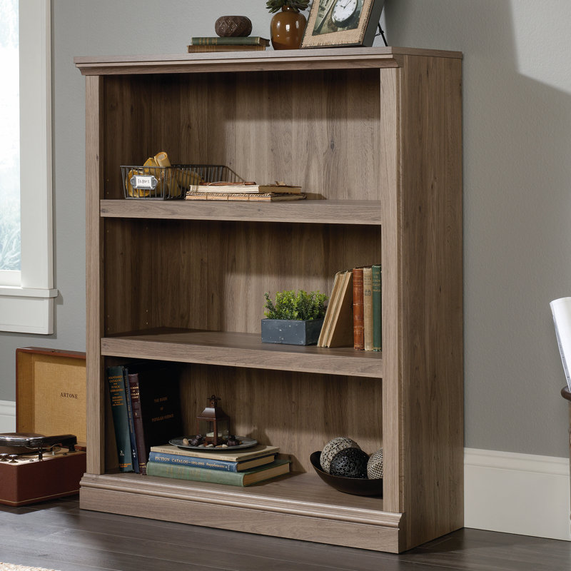 Hartman Bookcase, Salt Oak, (3 Shelves) 43.78" H x 35.28" W x 13.23" D