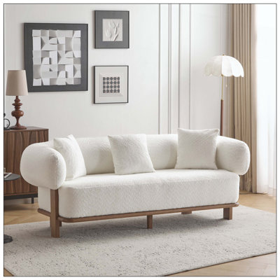 Round Arm Curved Sofa Suitable For Living Rooms Lounges Home Living Spaces