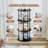 Rotating Bookshelf, 3 Tier Round Revolving Bookcase with Special Visible Partition Storage, 360° Display Spinning Small Bookshelf Tower Book Shelf Organizer for Bedroom-1677626178-1677626176