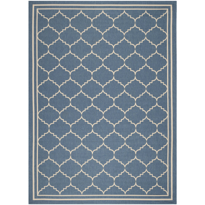 Tapis d'intérieur / extérieur à motif géométrique Herefordshire Performance, Rectangle 2 pi 7 po x 5 pi