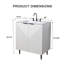 Ensemble de meuble-lavabo simple 30 po blanc avec plateau en céramique-1069541763