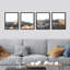 Sunset Bright Desert, impression sur papier encadrée 4 pièces-93011840-93011842