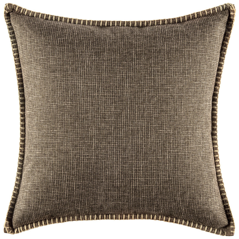 Coussin en tissu, 16 po x 16 po, Chocolat, Oui