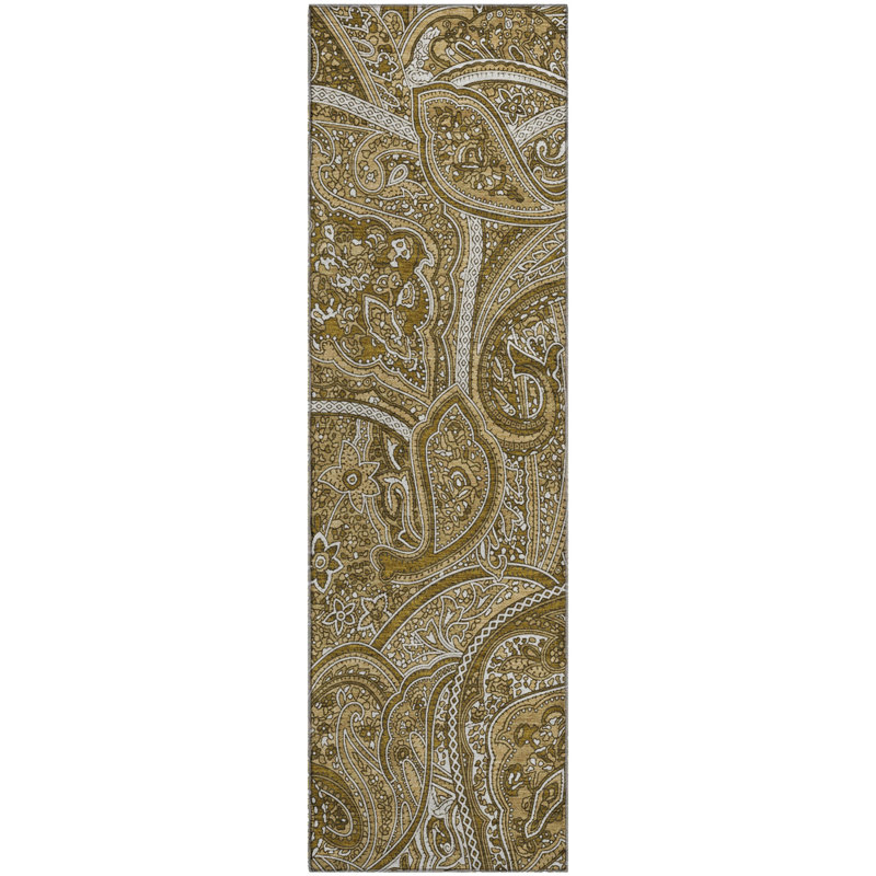 Premium Machine Washable Cerrito Brown Rug, Runner 2'3" x 7'6"