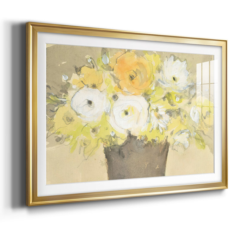 " Table Bouquet I ", Gold, 30" H x 44" W x 1.5" D