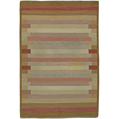 Vintage One-of-a-Kind Rectangle 5'5" x 8' Flatweave Area Rug