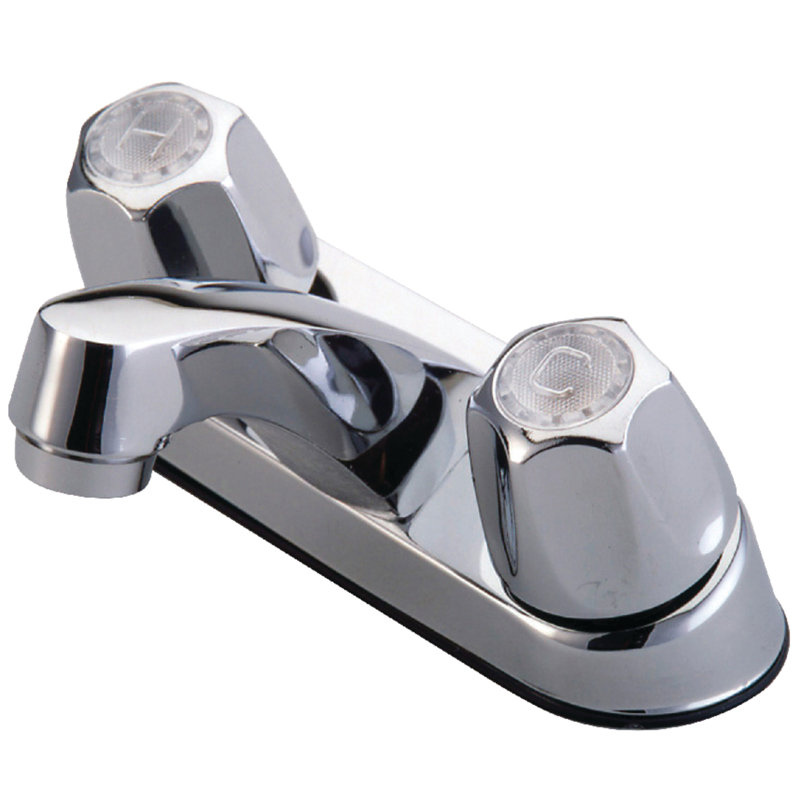 Robinet pour salle de bain à ensemble central avec bonde et poignées doubles, Non