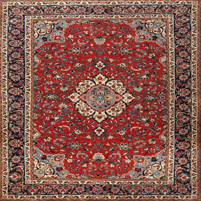 Tapis oriental rouge / gris / bleu Muehlebach