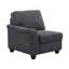 Canapé modulaire et repose-pieds en L 125 po tissé gris foncé 125 po