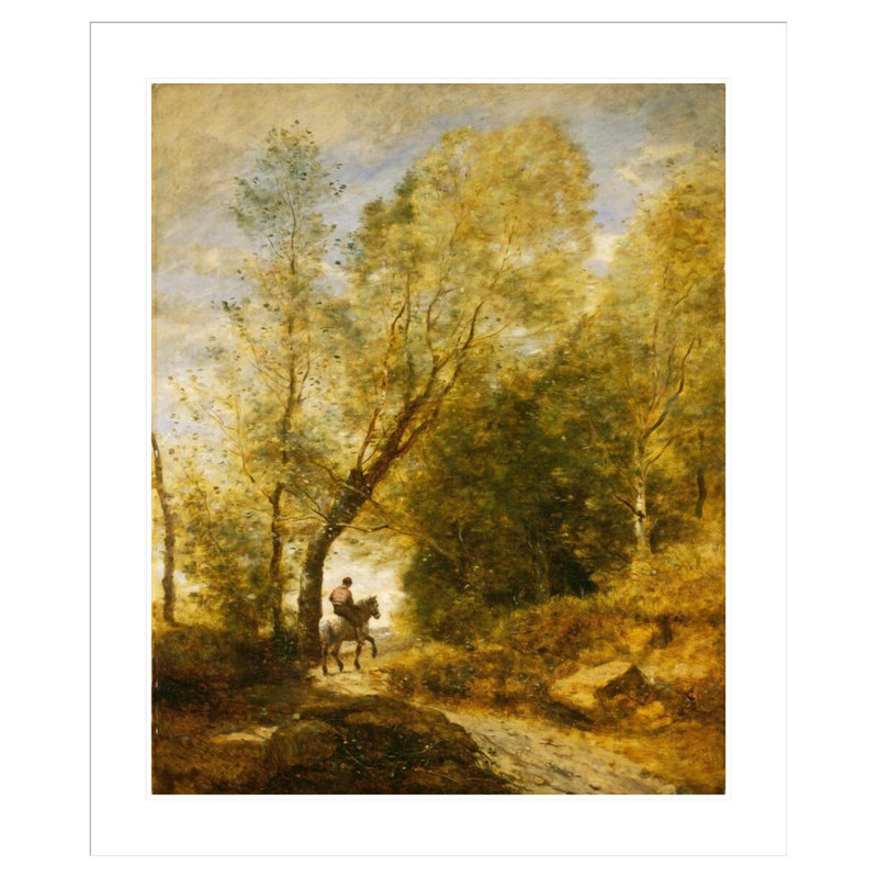 «The Forest of Coubron» par Jean-Baptiste-Camille Corot, impression giclée encadrée, H 39,69 po x l 33,5 po