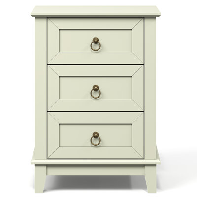 Modern 3-Drawer Wooden Nightstand
