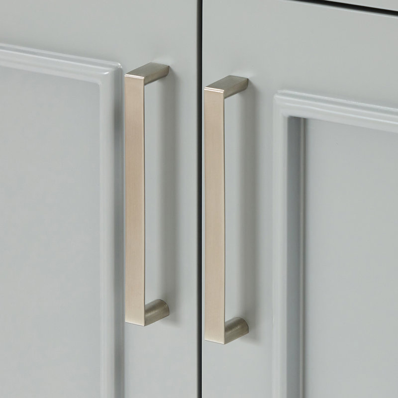 Meuble-lavabo simple avec plateau Abshire 37, Gris, Quartz blanc pur