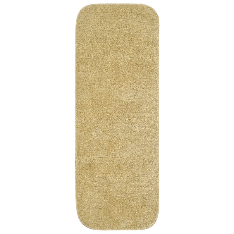 Tapis de bain antidérapant en nylon doux Mccluney, L 22 po x L 60 po, Fougère profonde