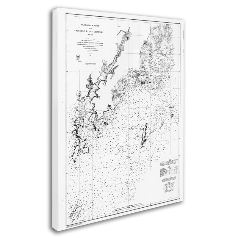 Kadey 'Map 14' Graphic Art Print on Canvas, 24" H x 18" W x 2" D