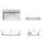 Évier vasque rectangulaire 30 po x 18 po à fixation murale à surface solide avec trou pour robinet