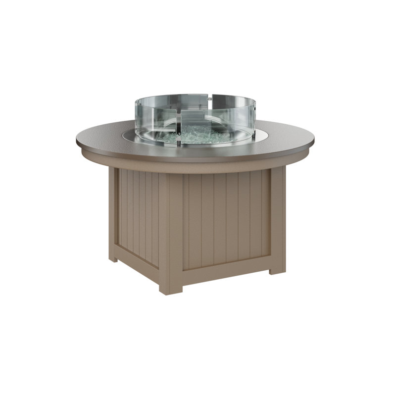 Foyer de table rond Berlin Gardens Donoma, H 25 po x l 44 po x P 44 po, Bronze martelé avec base en bois vieilli