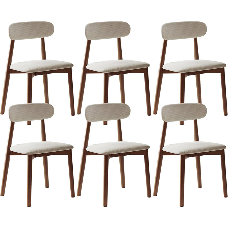 Chaise d'appoint rembourrée en bois massif