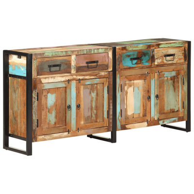 Sharon Sideboard 67.7" x 13.8" x 31.5" Solid Reclaimed Wood