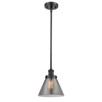 Ballston Urban Cone - 1 Light 8" Stem Hung Mini Pendant