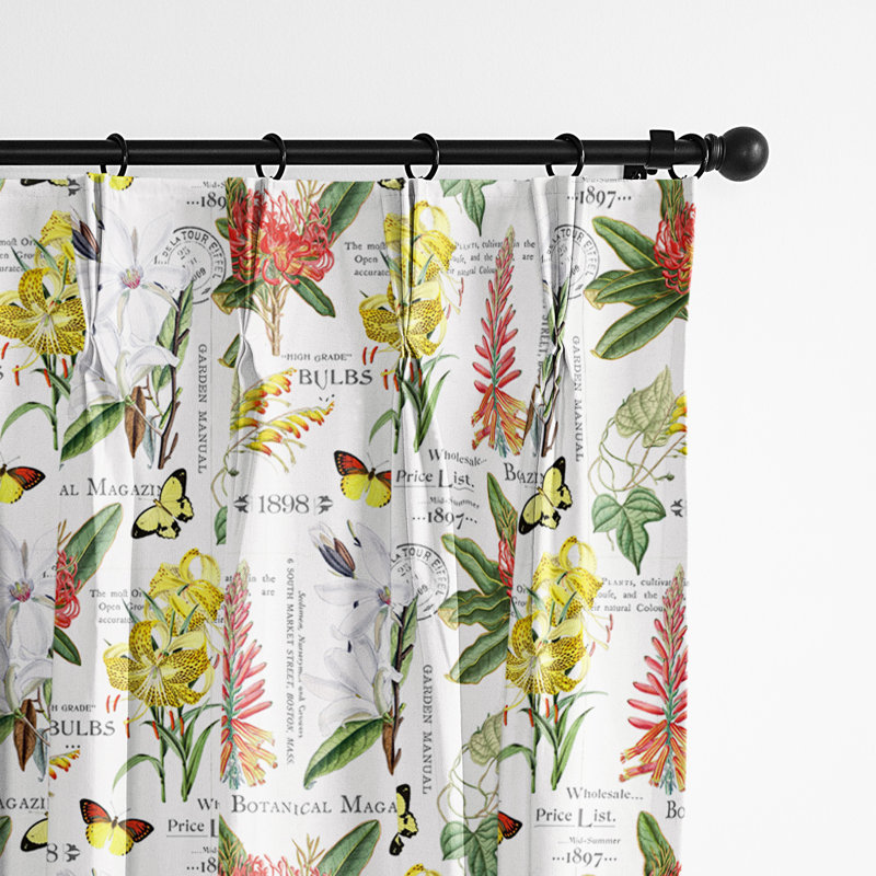 Mariella 100% Cotton Curtain, 20" W x 108" L