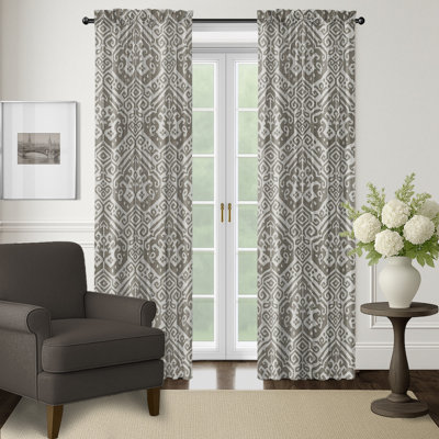Ensemble de 2 panneaux de rideaux en coton Briarwood Cocoa