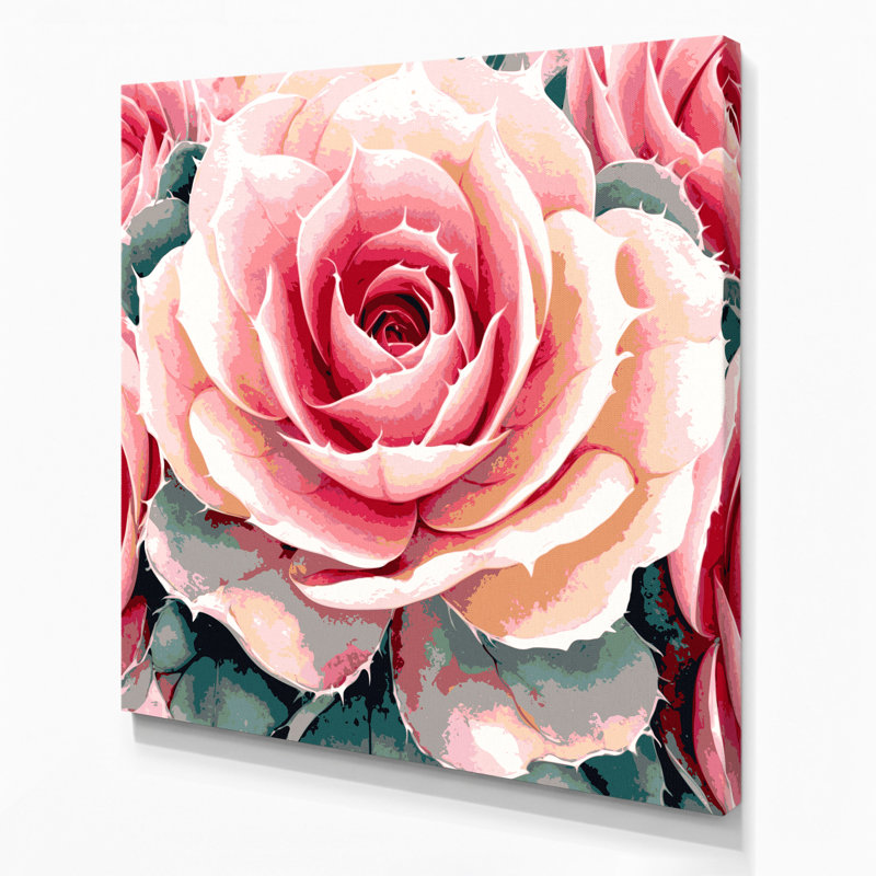«Botanical Desert Rose», art mural sur toile, H 12 po x l 12 po