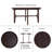 Essence Walnut Haze Solid Wood Round Coffee Table