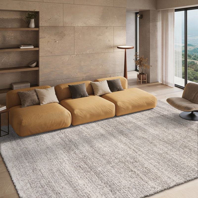 Tapis ivoire Jon-Paul, Ivory/Grey, Rectangle 6 pi x 9 pi