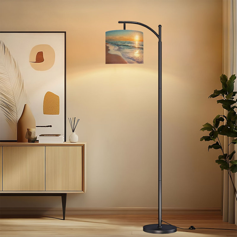 Lampe sur pied Arc avec abat-jour réglable